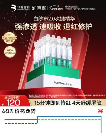 润百颜玻尿酸屏障修护次抛精华白纱布维稳舒缓晒后修护华熙生物新年礼物 【效期至26年10月】屏障2.0次抛30支