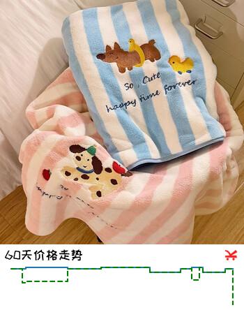 范爷家可爱小狗浴巾加厚珊瑚绒吸水速干学生宿舍洗澡裹巾柔软亲肤大毛巾