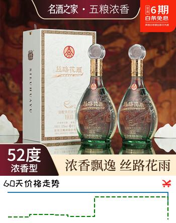 【5折】五粮浓香52度浓香型酒 聚会送礼 自喝  过节 送礼 52度 500mL 2瓶 【五粮浓香·丝路花雨 2瓶配礼袋】https://u.jd.com/UrOoW3u----普遍有货 | 下1件最优到手单价：922 -> 【509】