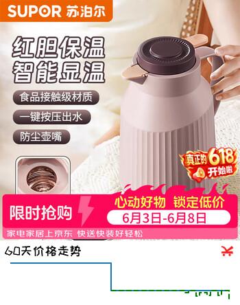 苏泊尔（SUPOR）保温壶家用玻璃内胆热水瓶暖水壶开水壶