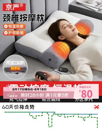 【5折】京严颈椎枕成人睡觉助眠枕头护颈枕颈椎病深度睡眠专用按摩热敷牵引枕https://u.jd.com/kDixvw4----普遍有货 | 下1件最优到手单价：131.72 -> 【74】