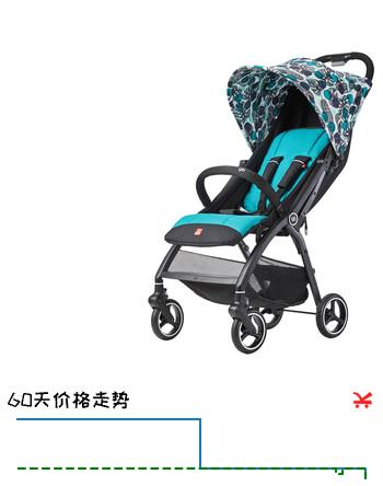 好孩子（gb）婴儿推车 宝宝车婴儿伞车 可坐可躺儿童推车轻便可折叠手推车D636 【蓝叶款】下单送实用小礼品