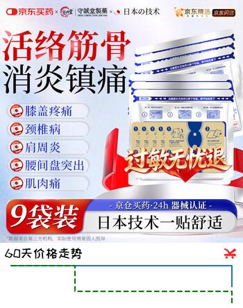 【9折】守诚堂日本膏药贴久光芃醫生颈椎腱鞘肩周炎膝盖腰椎间盘突出专用9包https://u.jd.com/k6NY2Mj----普遍有货 | 下1件最优到手单价：127.88 -> 【120.67】