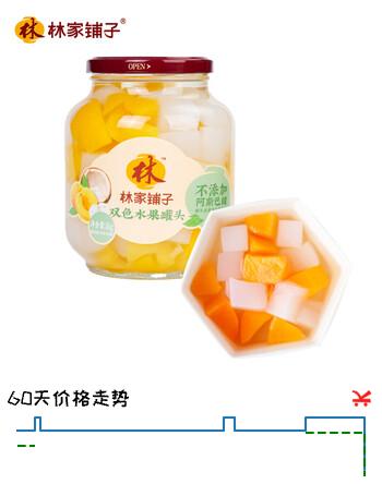 林家铺子糖水黄桃罐头1000g 水果罐头1公斤装休闲零食送礼礼品 【超值1罐1公斤】黄桃椰果*1罐