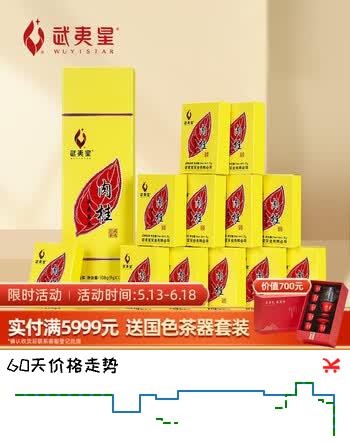 武夷星乌龙茶黄条武夷山岩茶肉桂果香一级108g盒装节日送礼自饮茶叶