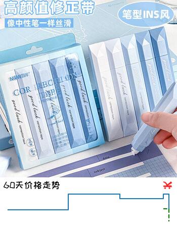 【8折】三年二班笔形修正带带芯顺滑涂改带小学生作业本专用改正带初中生强覆盖修改带渐变蓝开学季无痕https://u.jd.com/4rq875r----普遍有货 | 下1件最优到手单价：12.6 -> 【10.08】