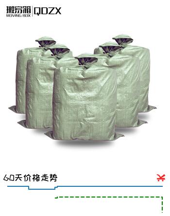 QDZX编织袋蛇皮袋搬家袋子打包袋防洪行李袋麻袋大号绿5个(145x102cm)