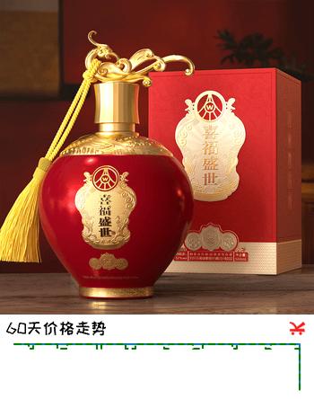 五粮液股份出品 喜福盛世锦绣 浓香型优级白酒 52度500mL 单瓶装