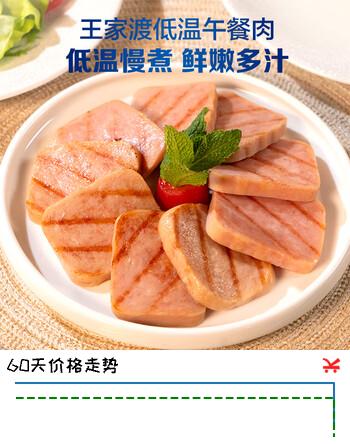 王家渡低温午餐肉三明治香肠罐头火腿片火锅食材【部分临期需尽快食用】 198g*3盒（原味）