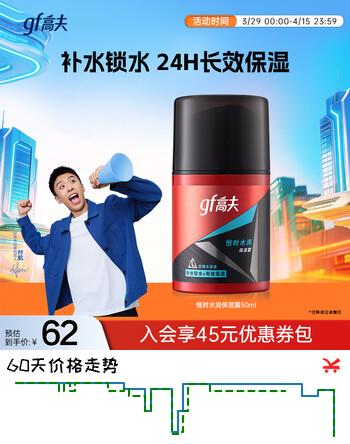 高夫（gf）恒时水润保湿露50ml 锁水长效保湿男士护肤品乳液