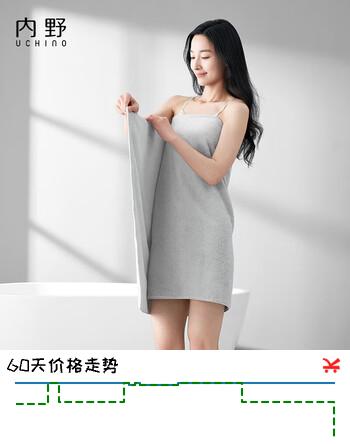 内野（UCHINO）棉柔云朵浴巾柔软洗脸毛巾纯棉男女家用吸水全棉浴巾灰色+洗衣袋