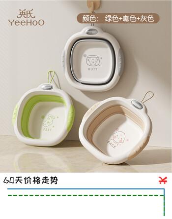 YEEHOO新生婴儿洗脸盆宝宝专用可折叠悬挂盆洗屁屁洗脚盆便携小盆子 洗脸+洗脚+洗屁屁【三个装】