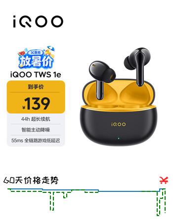 【3折】vivo iQOO TWS 1e 星珠黄 44h超长续航 智能主动降噪 游戏 蓝牙耳机 苹果华为小米oppo手机通用https://u.jd.com/96k2uf3----多半有货 | 下1件最优到手单价：125 -> 【49】