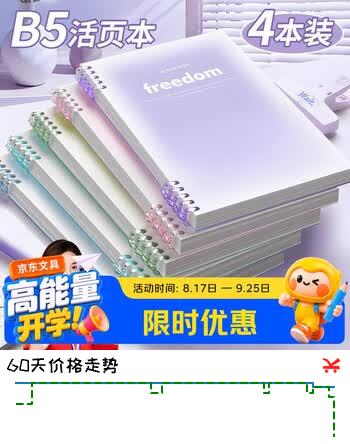【5折】名遇b5活页本笔记本本子高颜值可拆卸小学生线圈本错题英语本初高中大学课堂笔记开学季必备 渐变色4本https://u.jd.com/kgJYeuV----普遍有货 | 下2件最优到手单价：24.3 -> 【13.3】