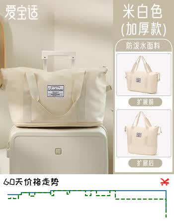 爱宝适妈咪包孕妇待产包产妇月子收纳包大容量入院手提行李袋 米白M398