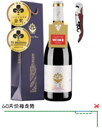 【2折】圣汀格（SAINT TINGE）【国际金奖认证】法国原瓶进口红酒 AOC级传奇干红葡萄酒节日送礼 【金奖认证】单支750ml1https://u.jd.com/F6sj3js----普遍有货 | 下1件最优到手单价：204 -> 【59】