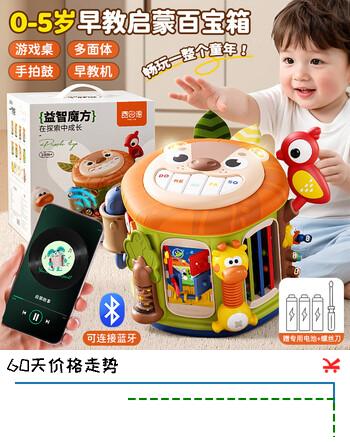 菲贝（feibei）婴儿玩具手拍鼓音乐鼓6-12个月宝宝早教忙碌多面体生日礼物
