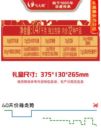 马大姐新年糖果年货礼盒 祥福礼1.47kg 过年春节零食大礼包走亲戚送礼物