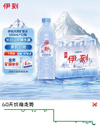 伊利INIKIN伊利伊刻矿泉水1*12*500ml 天然弱碱性 矿泉水