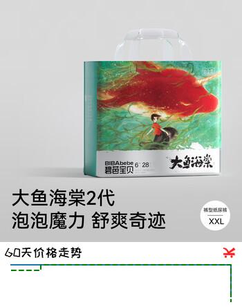 【7折】碧芭宝贝【囤货】大鱼海棠铂金装婴儿纸尿裤夏季吸尿薄款柔软裤型尿不湿 纸尿裤S码54片2包https://u.jd.com/krgAb6N----普遍有货 | 下2件最优到手单价：187.82 -> 【132】