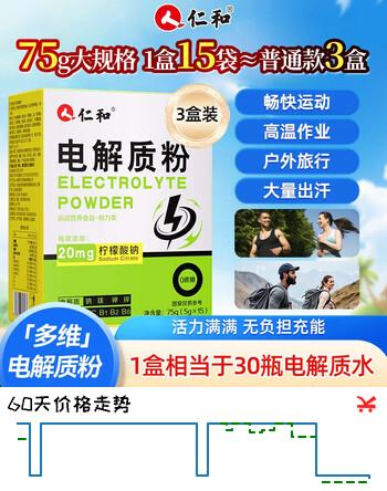 仁和电解质粉冲水剂运动能量维生素饮料 3盒长跑骑行马拉松男士专用