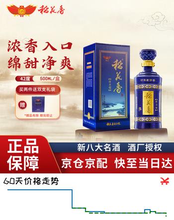 稻花香 活力型 浓香型白酒 42度 500ml 盒装