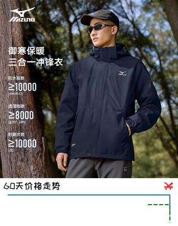 【7折】美津浓户外冲锋衣男士三合一夹克防风两件套保暖登山运动服 藏蓝 4XLhttps://u.jd.com/4rYxfeQ----普遍有货 | 下103件最优到手单价：395 -> 【314.04】