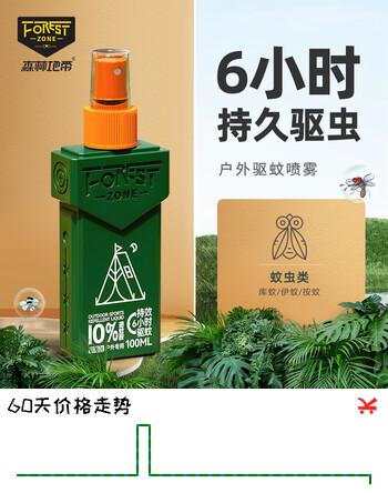 森林地带驱蚊喷雾驱蚊液避蚊胺户外驱蚊液野外防蚊 【肩章款】10%避蚊胺100ml*1瓶