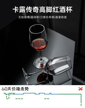 卡露传奇无铅玻璃波尔多杯 高脚红酒杯330ml双支装 热门商品
