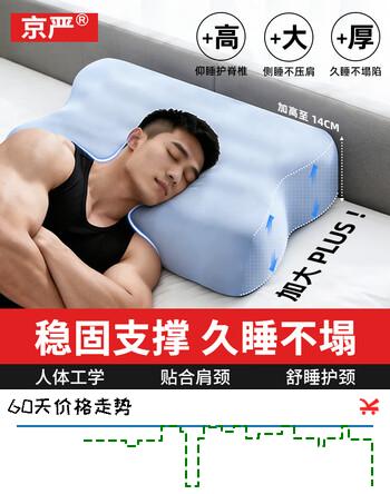 【5折】京严高枕头男士健身胖人专用记忆棉枕加高加大不塌陷侧睡护颈枕颈椎枕https://u.jd.com/k1i5mpI----普遍有货 | 下1件最优到手单价：171.6 -> 【97.5】