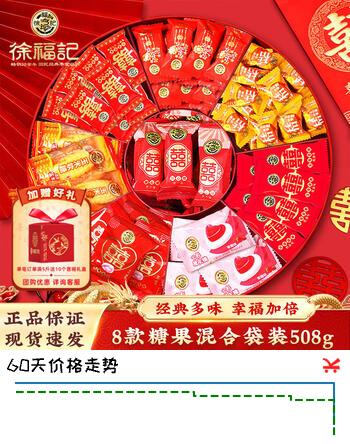 徐福记喜糖散装混合搭配高级结婚喜糖喜饼大包散装批发结婚订婚专用糖果 【精选8味】超性价比喜糖套餐A508g（约70颗）