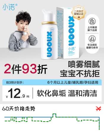 小诺洗鼻器生理盐水鼻炎喷剂儿童成人适用鼻腔护理鼻塞通鼻喷雾50ml