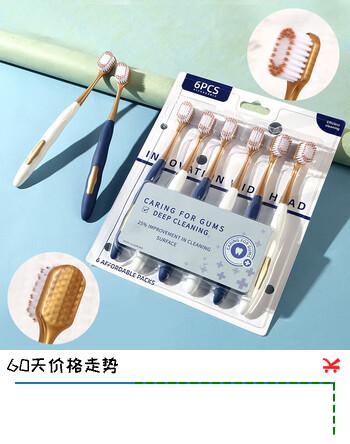 洋臣清洁刷具SM超市同款宽头密丝柔高档牙刷成人软毛高密家用深层清洁 18只装【软毛】