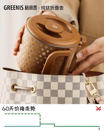 格丽思（GREENIS）纯钛折叠烧水壶便携式电热水壶煮水壶 旅行迷你烧水杯多段保温恒温小型送礼