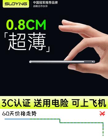 索盈【国家3C认证丨0.8cm超薄】磁吸充电宝可上飞机苹果MagSafe快充iPhone17/16无线移动电源华为标