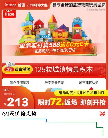 Hape(德国)宝宝积木拼搭玩具125粒城市情景积木男女孩生日礼物E8029