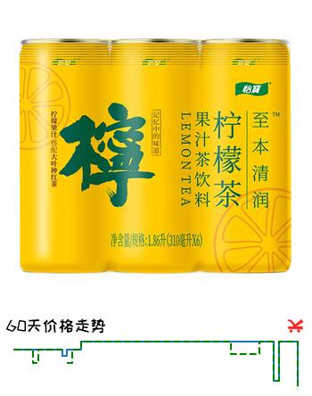 怡宝至本清润柠檬茶饮料CAN装 310ml*6瓶 量贩装