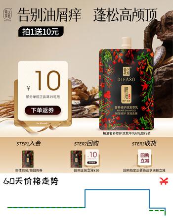蒂花之秀精油深润去屑控油蓬松洗发露小瓶装60g【京东试用】