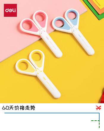 【7折】得力（deli）儿童剪刀安全手工小兔子小剪刀圆头小学生一年级美工剪刀文具幼儿园3-6岁 混色6089https://u.jd.com/xG0ChLp----多半有货 | 下3件最优到手单价：6.8 -> 【4.93】