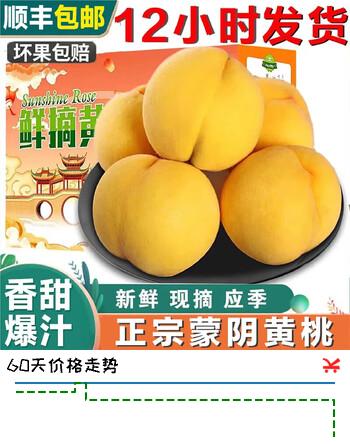 正宗蒙阴黄桃【顺丰】红心黄肉黄毛桃新鲜桃子当季水果爆汁 5斤 老树果王【单果200g+】