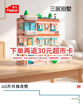费乐（FEELO）兼容乐高大颗粒儿童拼装积木玩具男女孩生日礼物别墅1803