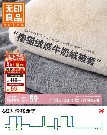 无印良品加厚牛奶绒被套单件 法兰绒单人家用床上用品被套被罩 150*200cm