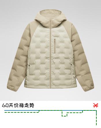 蕉内（Bananain）氢气女士轻薄羽绒服连帽秋冬新款保暖外套 桦木拼浅驼棕 M