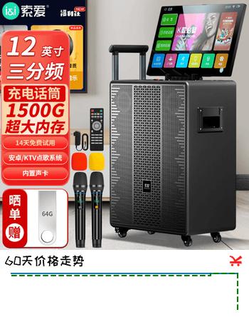 索爱（soaiy）K921家庭ktv音箱全套音响功放一体机显示屏户外k歌电木吉他乐器音箱卡拉ok点歌家用音箱