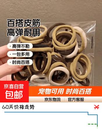 【1折】ins风宠物可用百搭皮筋弹力发圈扎辫子头饰发绳发带头绳高弹力 10根装https://u.jd.com/U1C0g7g----普遍有货 | 下5件最优到手单价：1.8 -> 【0.2】
