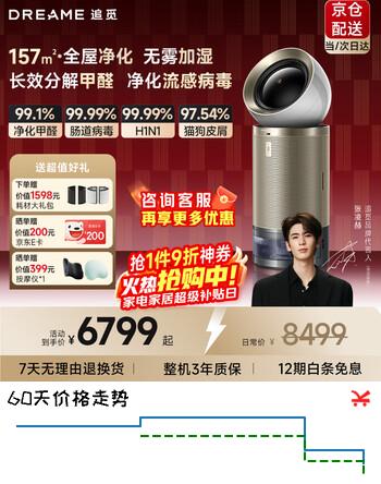 追觅空气净化器加湿器一体机鼻炎无雾家用卧室大容量客厅大面积除甲醛母婴认证除菌新房除异味PM30礼品