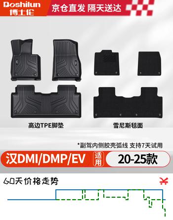 【8折】博士伦TPE汽车脚垫专用于比亚迪汉EV/DM-P/DM-I 20-现款定制毯面https://u.jd.com/41JYQcl----普遍有货 | 下11件最优到手单价：368 -> 【300.83】