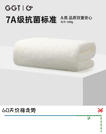 GGT日本雪花绒柔软毛巾洗脸巾家用洗脸男士洗面巾洗澡擦手巾女 乳白