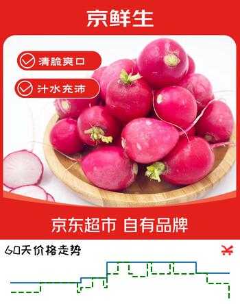 京鲜生河北樱桃小萝卜净重400g*2 单果10g+ 新鲜蘸酱菜水果萝卜源头直发