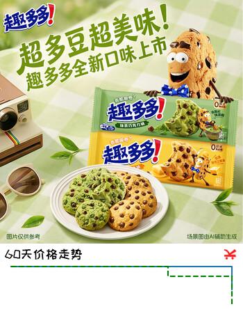 【6折】趣多多 香脆曲奇饼干奶香黄油巧克力味85g 休闲零食 早餐下午茶https://u.jd.com/46qPATp----普遍有货 | 下19件最优到手单价：6.21 -> 【4.24】